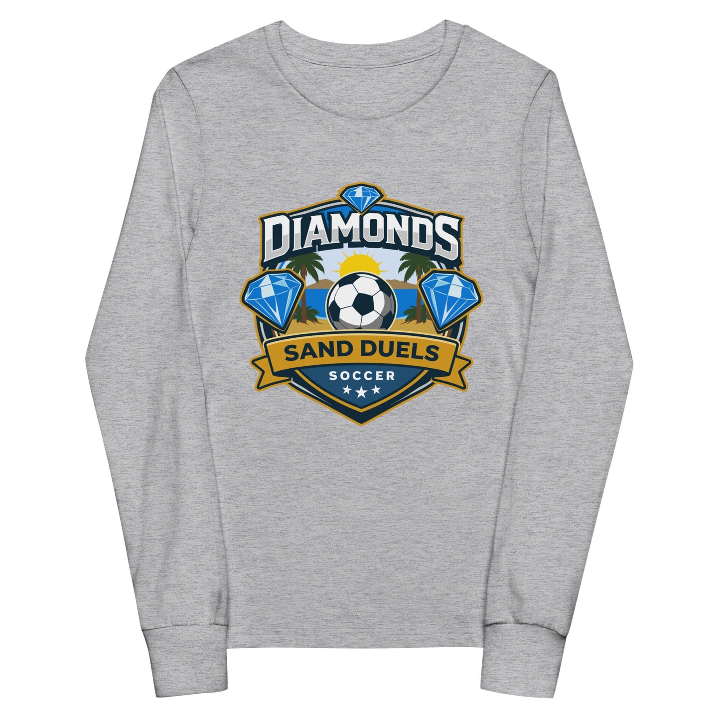 Performance | Youth Long Sleeve T-Shirt | FC Charles: Diamonds | Crest Logo