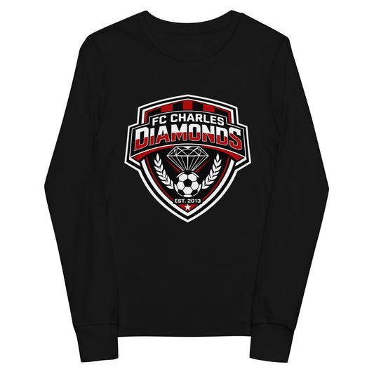 Performance | Youth Long Sleeve T-Shirt | FC Charles: Diamonds | Emblem Logo