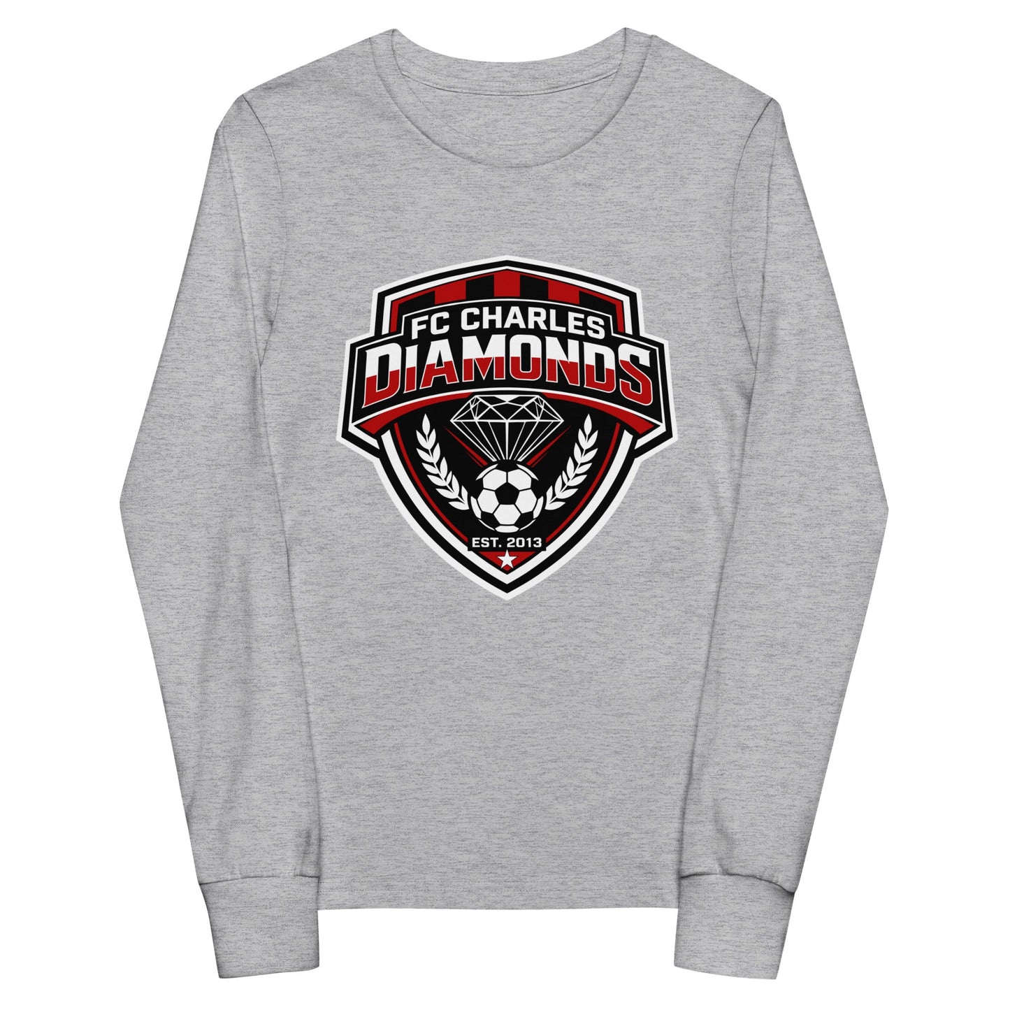 Performance | Youth Long Sleeve T-Shirt | FC Charles: Diamonds | Emblem Logo