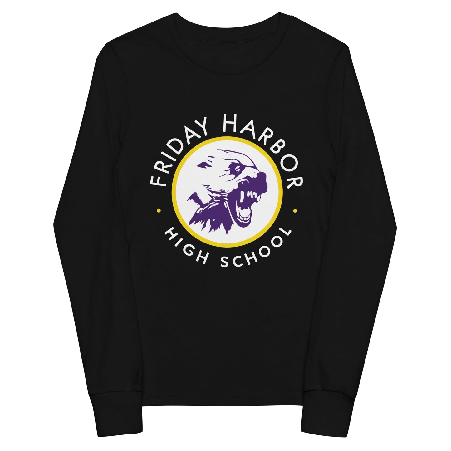Performance | Youth Long Sleeve T-Shirt | Friday Harbor Girls Basketball | Alt Logo