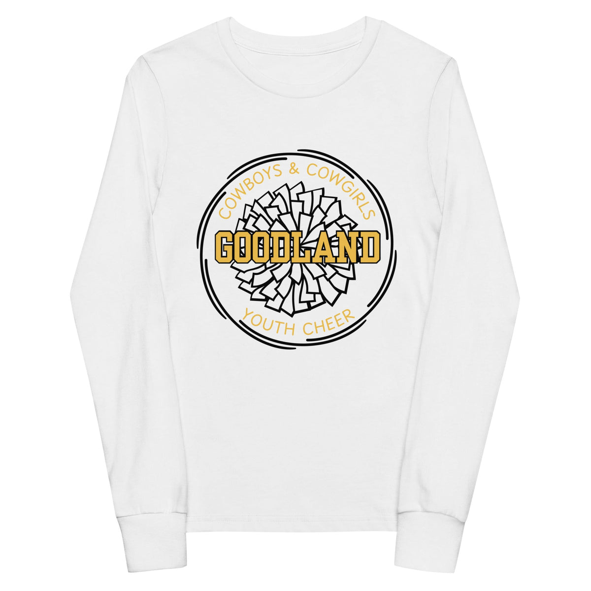 Performance | Youth Long Sleeve T-Shirt | Goodland Youth Cheer | Crest Logo
