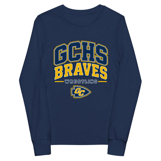 Performance | Youth Long Sleeve T-Shirt | Grant County High School Wrestling | Vanguard Logo
