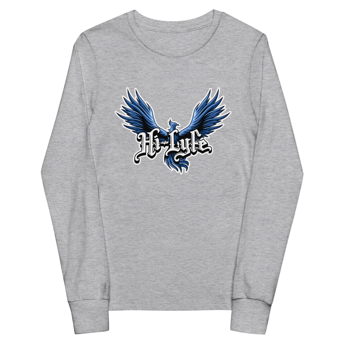 Performance | Youth Long Sleeve T-Shirt | Hi - Lyfe Basketball | Wings Logo