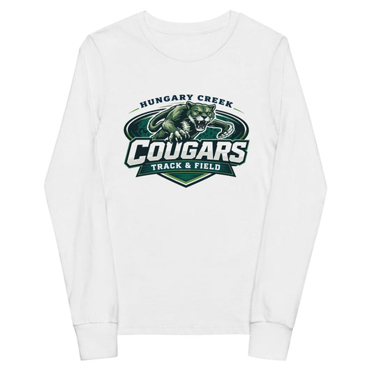 Performance | Youth Long Sleeve T-Shirt | Hungary Creek Cougar | Shield Logo