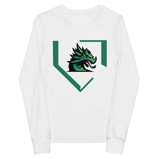 Performance | Youth Long Sleeve T-Shirt | John Cooper Baseball | Dragon Home Logo