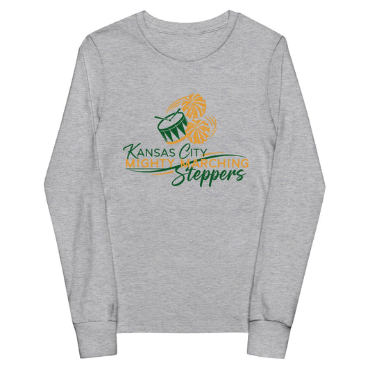 Performance | Youth Long Sleeve T-Shirt | KC Mighty Marching Steppers | Script Logo