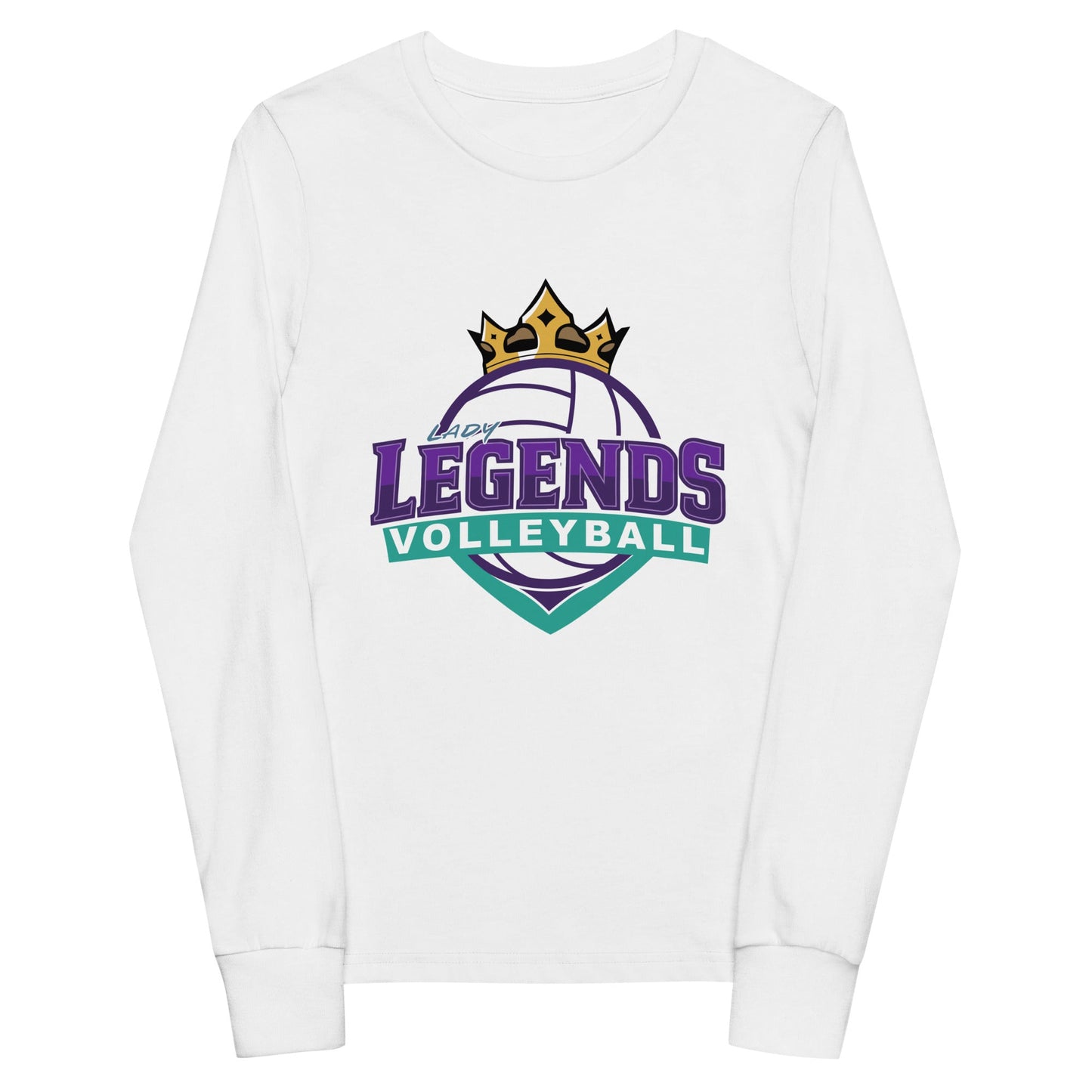 Performance | Youth Long Sleeve T-Shirt | Lady Legends Volleyball | Crown Logo