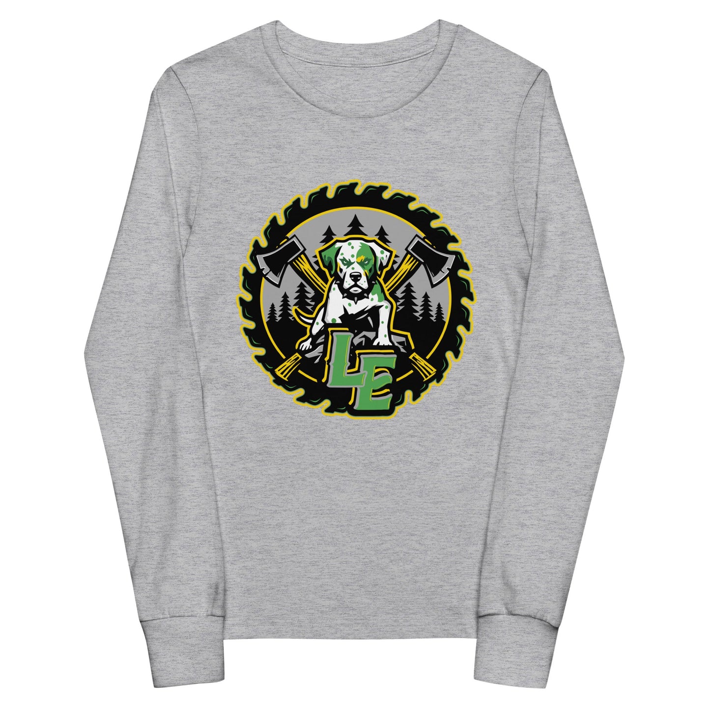 Performance | Youth Long Sleeve T-Shirt | Lake Erie Power Pines | Saw Logo