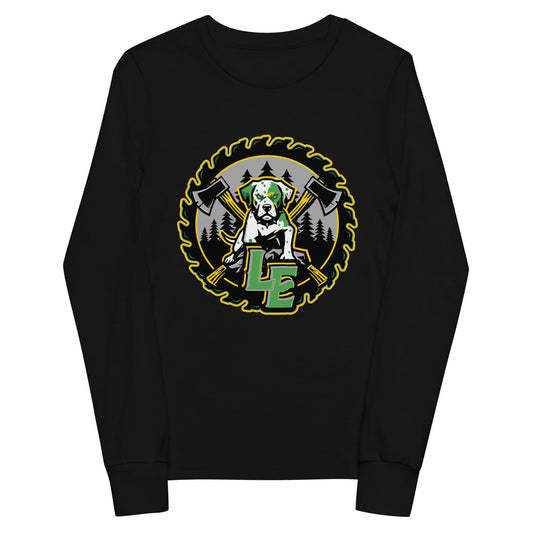 Performance | Youth Long Sleeve T-Shirt | Lake Erie Power Pines | Saw Logo