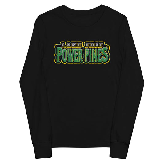 Performance | Youth Long Sleeve T-Shirt | Lake Erie Power Pines | Script Logo