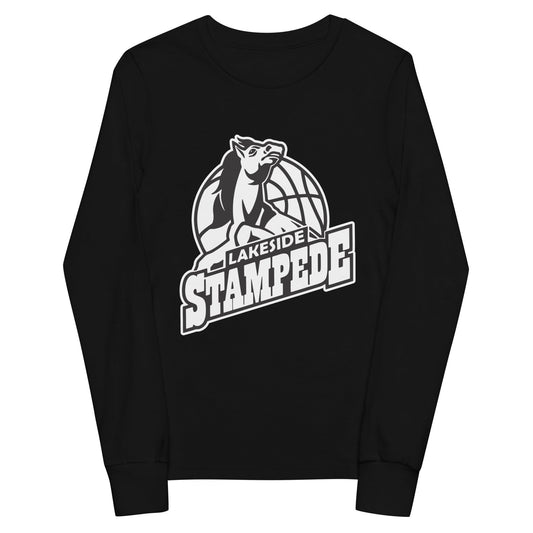 Performance | Youth Long Sleeve T-Shirt | Lakeside Stampede | Basketball Mascot Logo