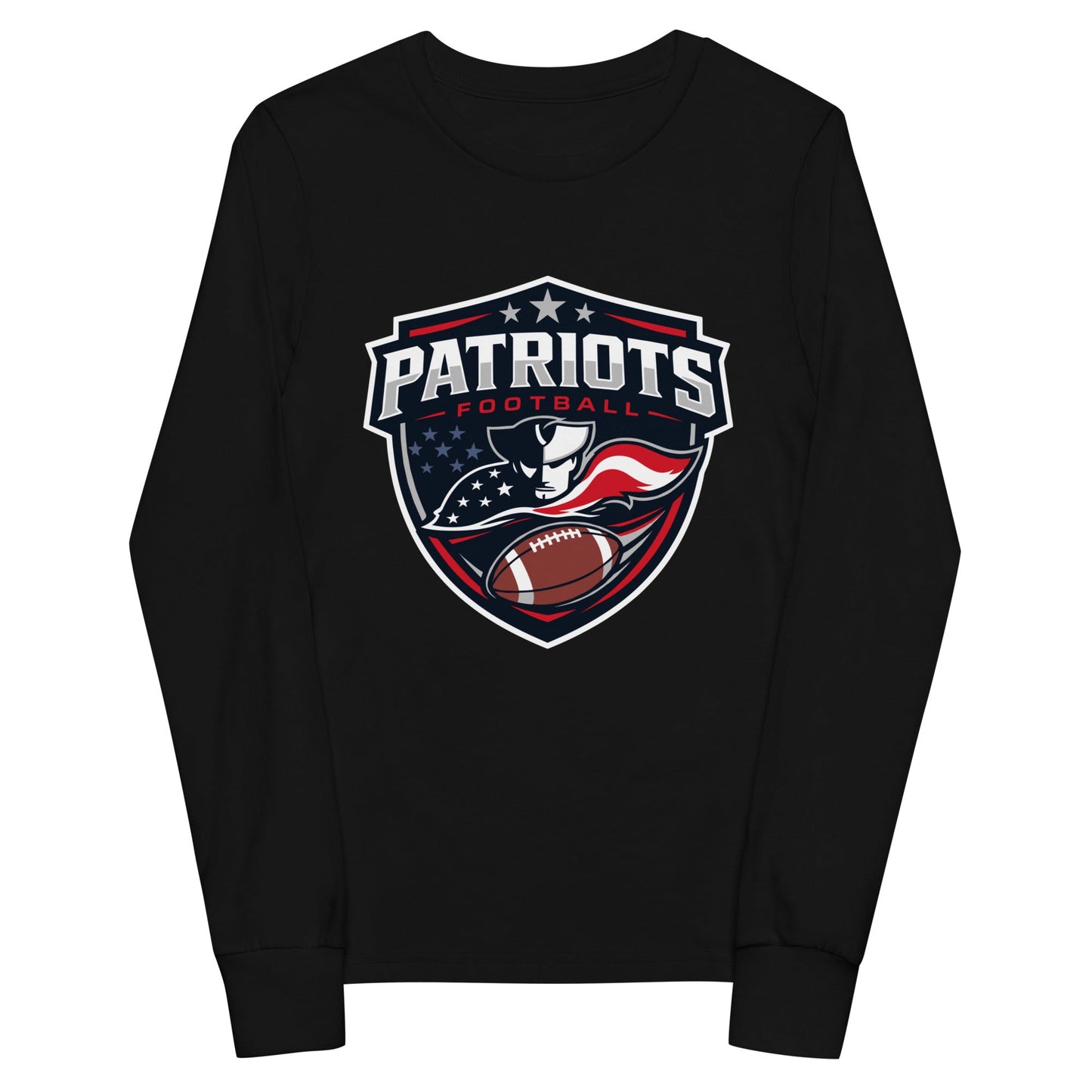 Performance | Youth Long Sleeve T-Shirt | LFMS Athletics | Patriots Football Logo
