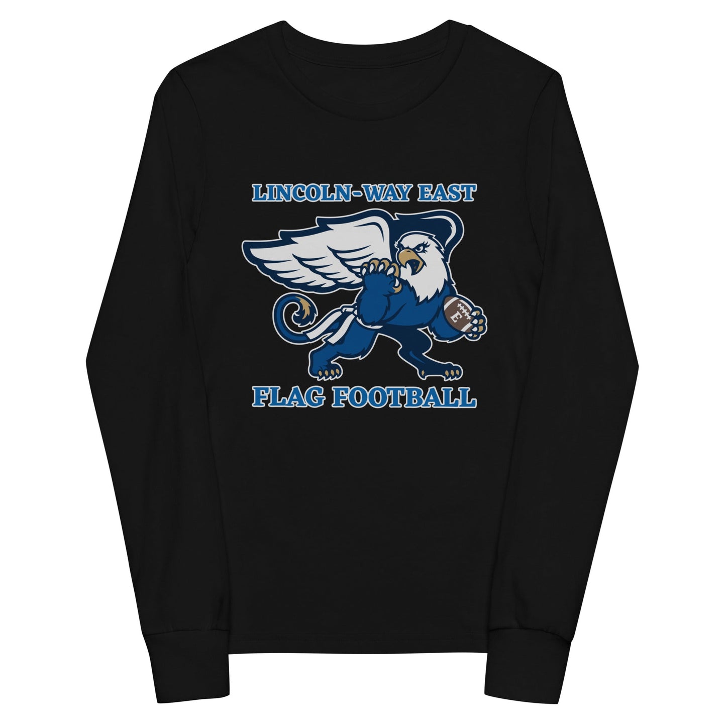 Performance | Youth Long Sleeve T-Shirt | LWE Flag Football | Crest Logo