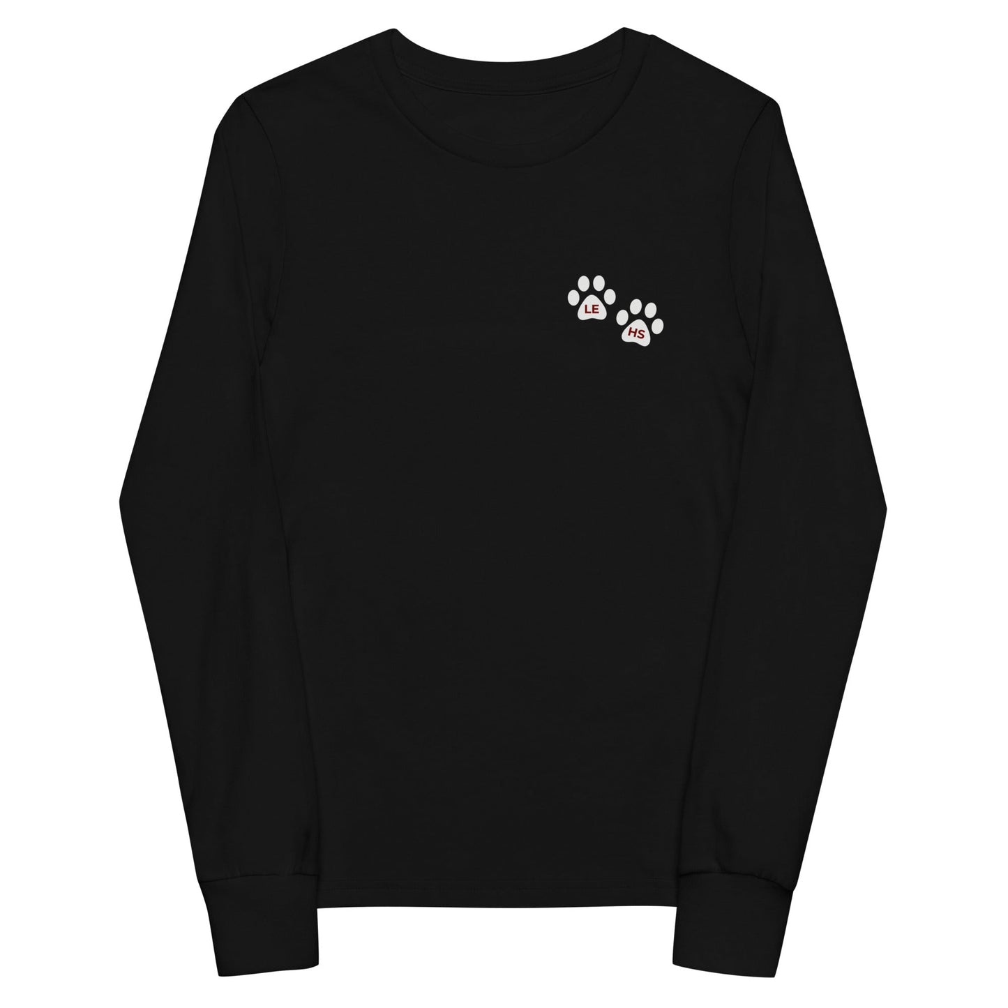 Performance | Youth Long Sleeve T-Shirt | Lynn English Cheerleading | Paws Logo