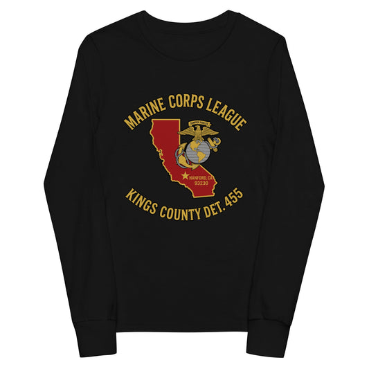 Performance | Youth Long Sleeve T-Shirt | Marine Corps League kings County Det 455 | Crest Logo