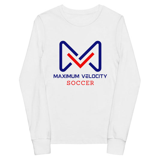 Performance | Youth Long Sleeve T-Shirt | Maximum Velocity Youth Sports | Crest Logo