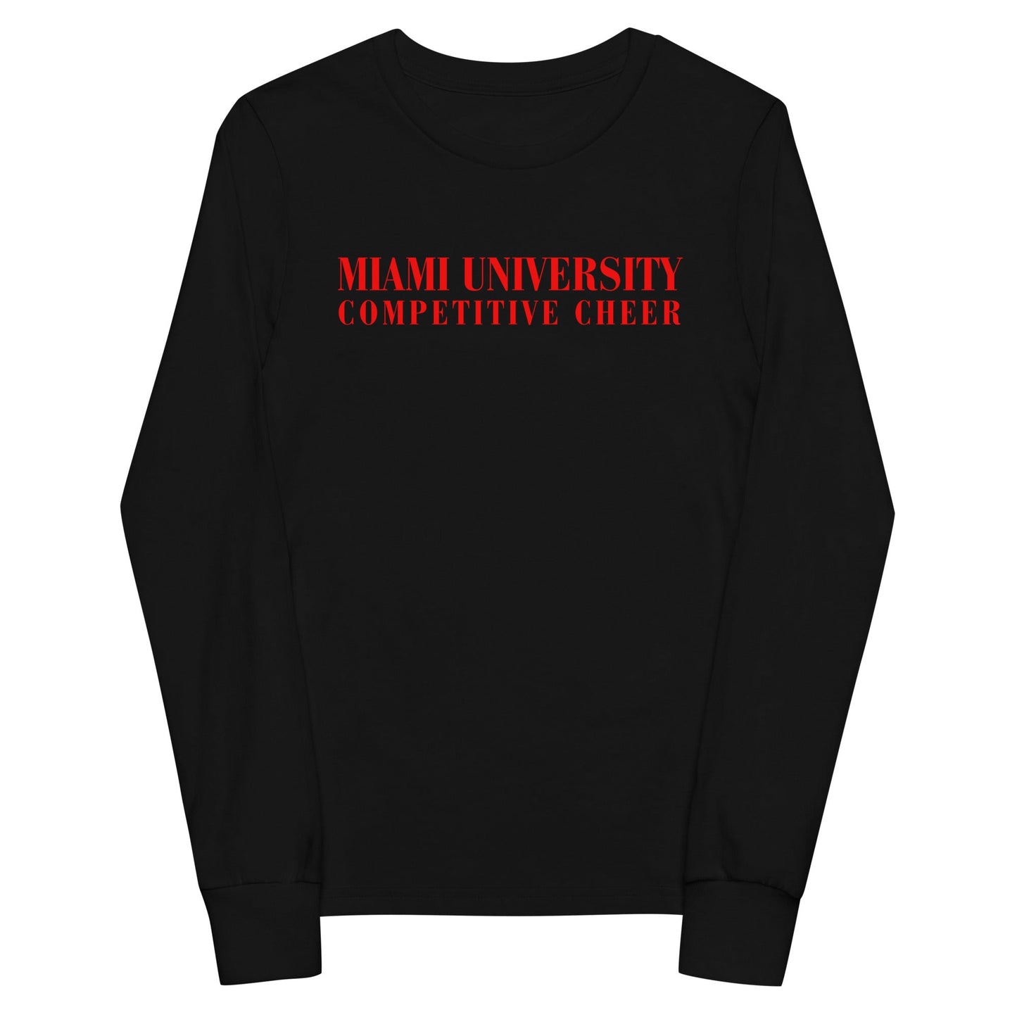 Performance | Youth Long Sleeve T-Shirt | Miami University Competitive Cheer Team