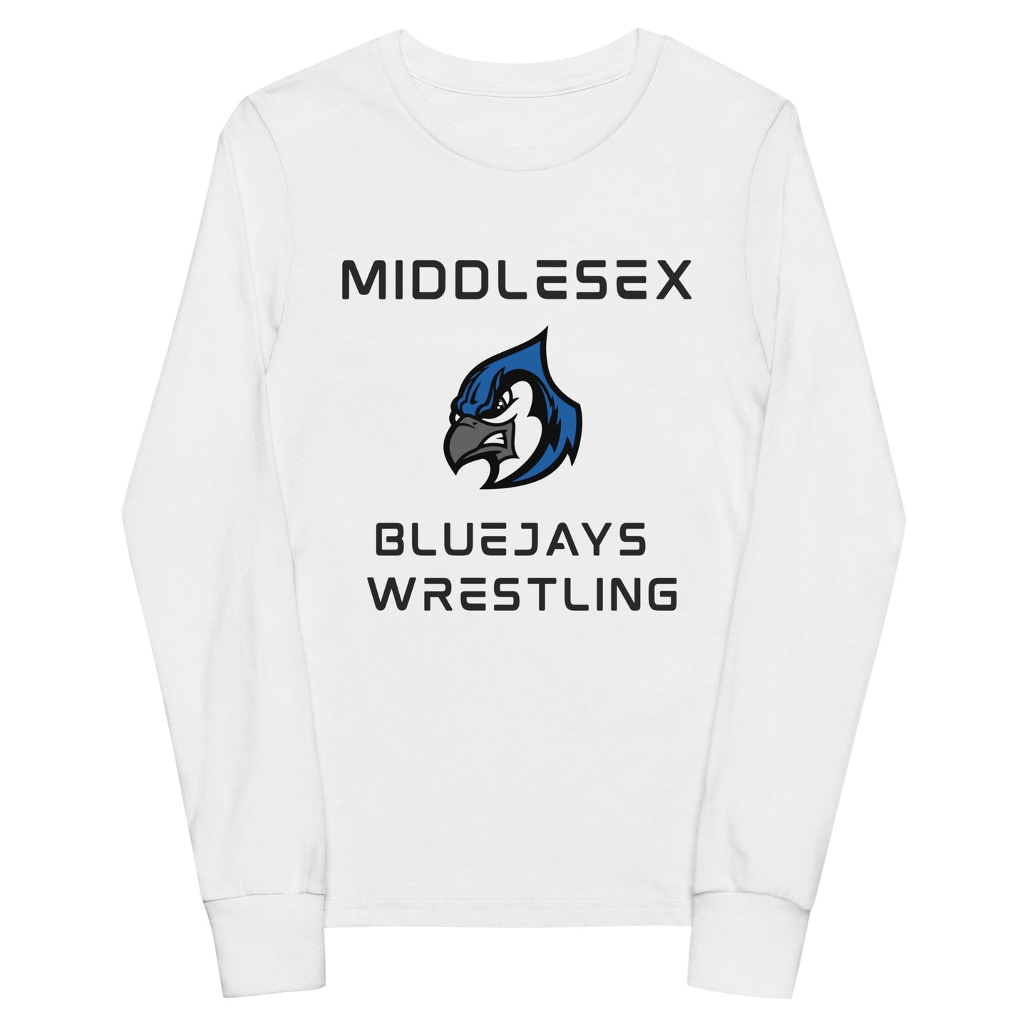 Performance | Youth Long Sleeve T-Shirt | Middlesex Bluejays Wrestling | Bluejays Logo