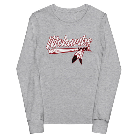 Performance | Youth Long Sleeve T-Shirt | Mohawks | Victory Feather Logo