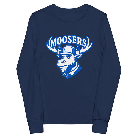 Performance | Youth Long Sleeve T-Shirt | Moosers | Mascot Logo