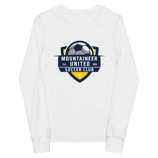 Performance | Youth Long Sleeve T-Shirt | Mountaineer United Soccer Club | Alpine Crest Logo