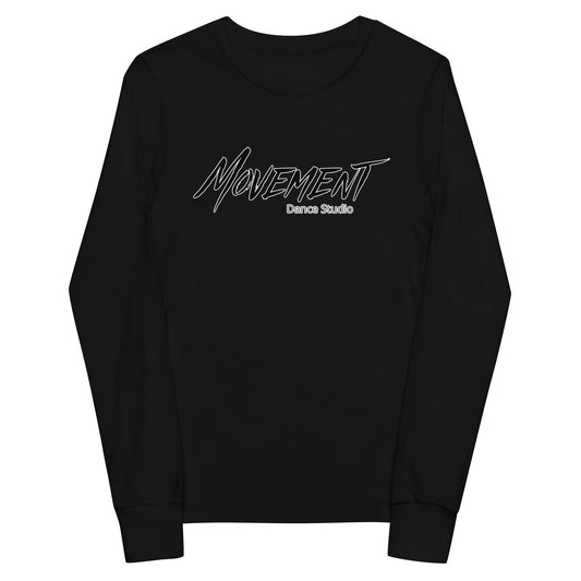 Performance | Youth Long Sleeve T-Shirt | Movement Dance Studio | Crest Logo