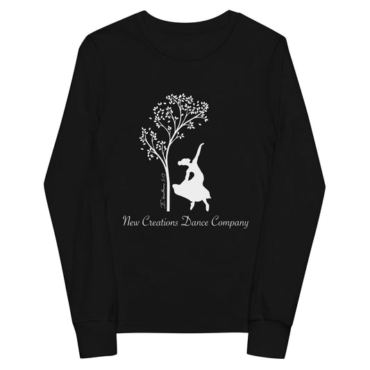 Performance | Youth Long Sleeve T-Shirt | New Creations Dance Company | Alt Logo