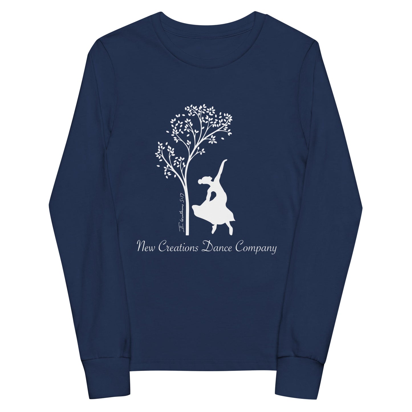 Performance | Youth Long Sleeve T-Shirt | New Creations Dance Company | Alt Logo