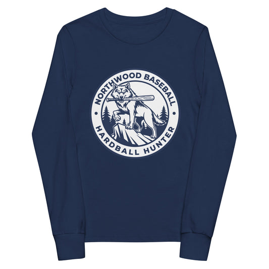 Performance | Youth Long Sleeve T-Shirt | Northwood High School Baseball | Badge Logo