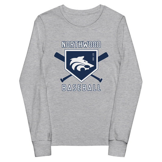 Performance | Youth Long Sleeve T-Shirt | Northwood High School Baseball | Emblem Logo