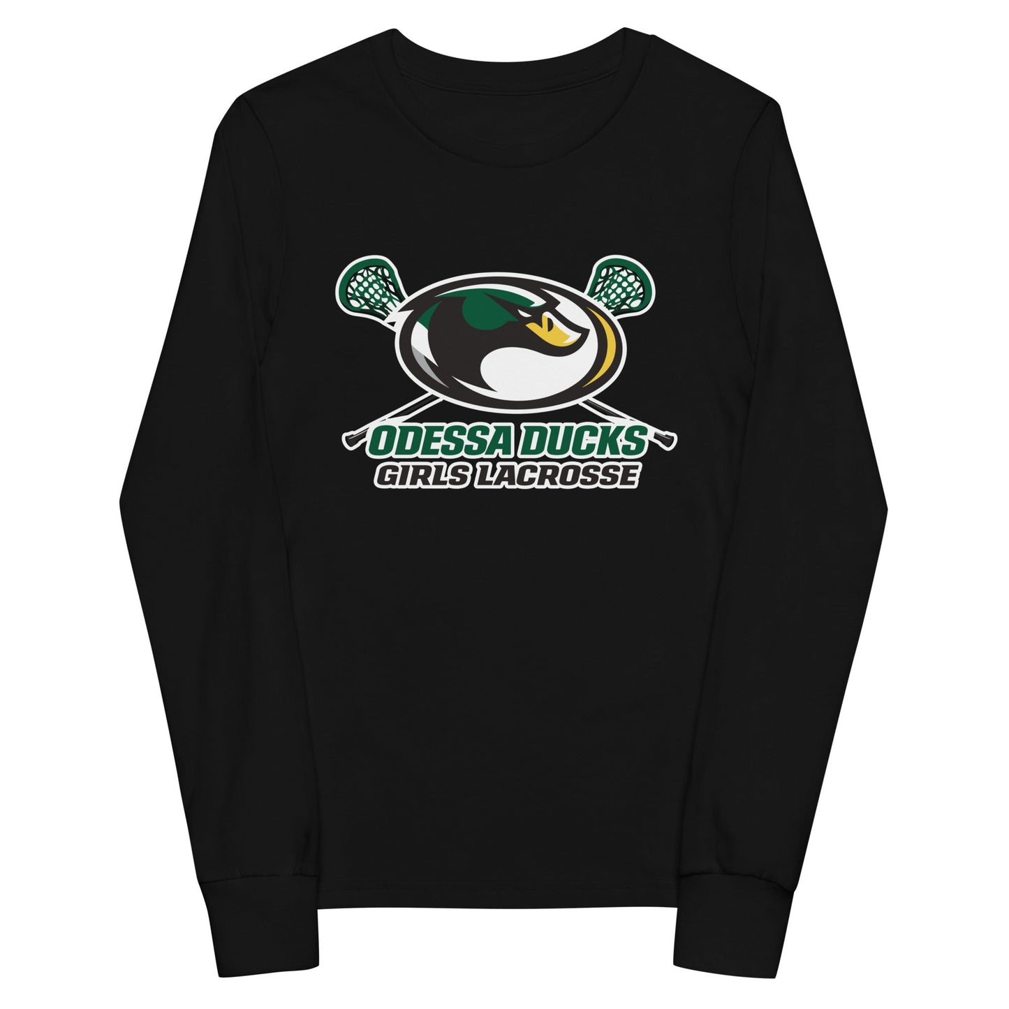 Performance | Youth Long Sleeve T-Shirt | Odessa Girls Lacrosse | Duck Sticks Logo