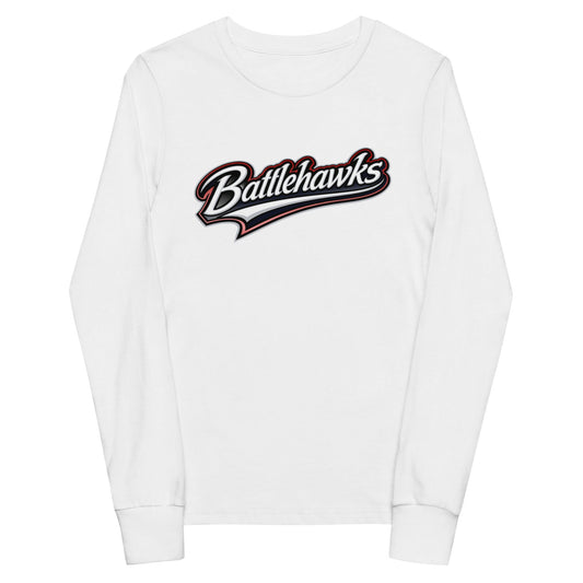 Performance | Youth Long Sleeve T-Shirt | Oxford Battlehawks 13U | Mark Logo