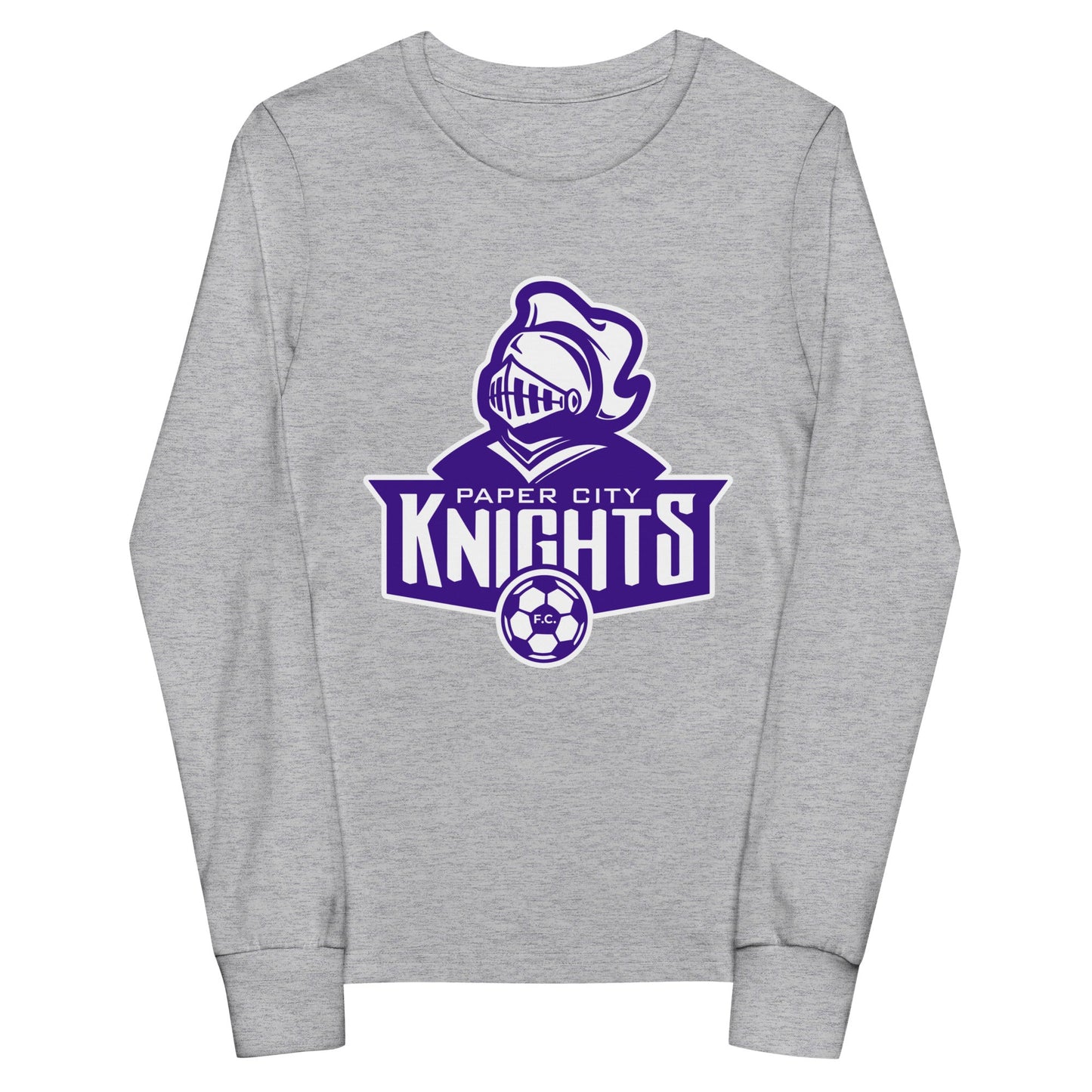Performance | Youth Long Sleeve T-Shirt | Paper City Futbol Club | Emblem Logo