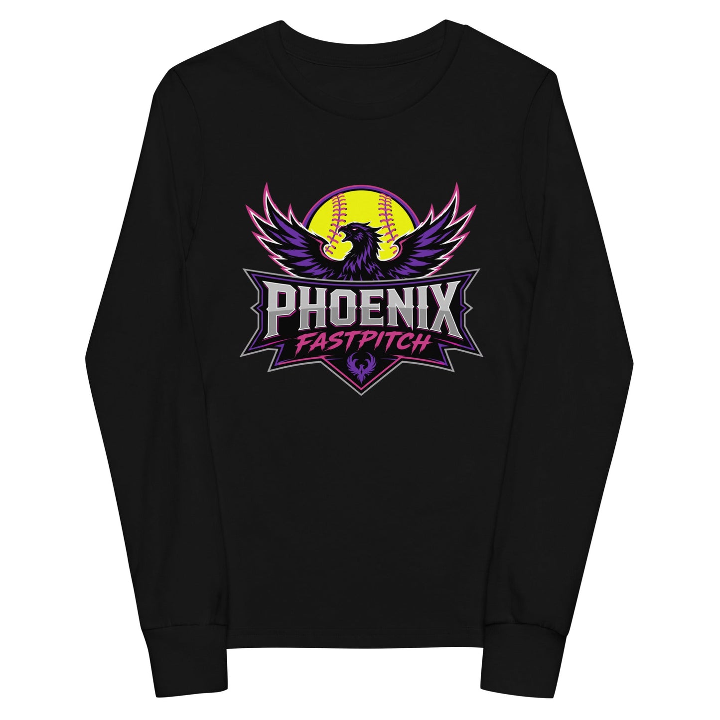 Performance | Youth Long Sleeve T-Shirt | Phoenix Fastpitch | Emblem Logo