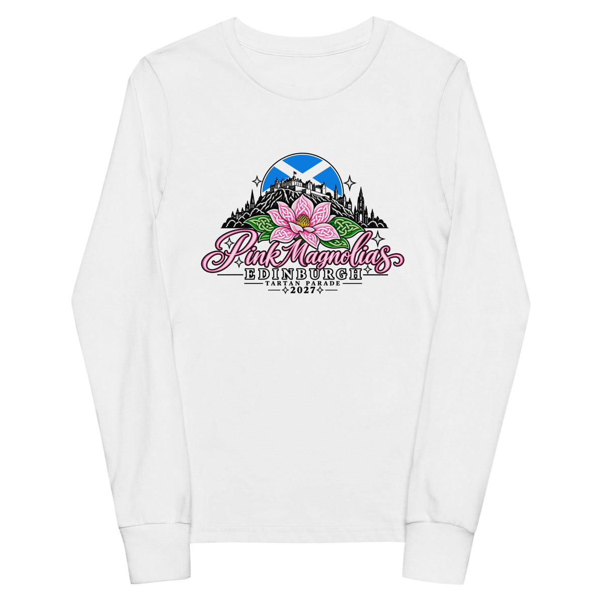 Performance | Youth Long Sleeve T-Shirt | Pink Magnolias Dance | Vanguard Logo