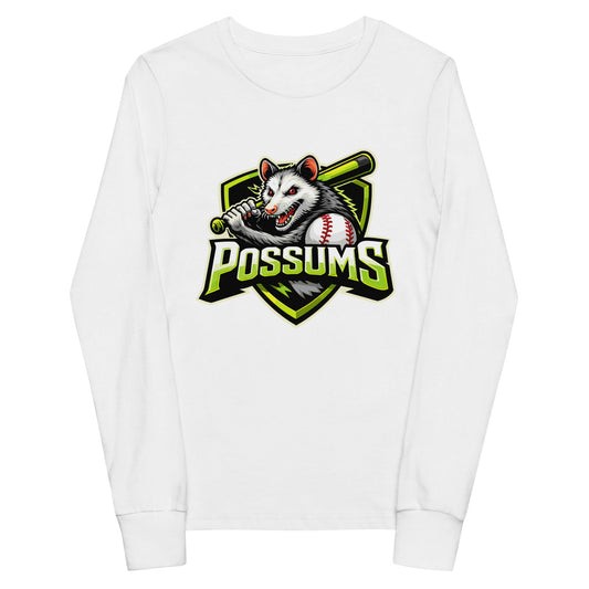 Performance | Youth Long Sleeve T-Shirt | Possums | Mascot Logo