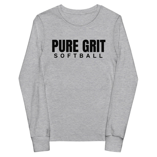 Performance | Youth Long Sleeve T-Shirt | Pure Grit Softball | Main Logo