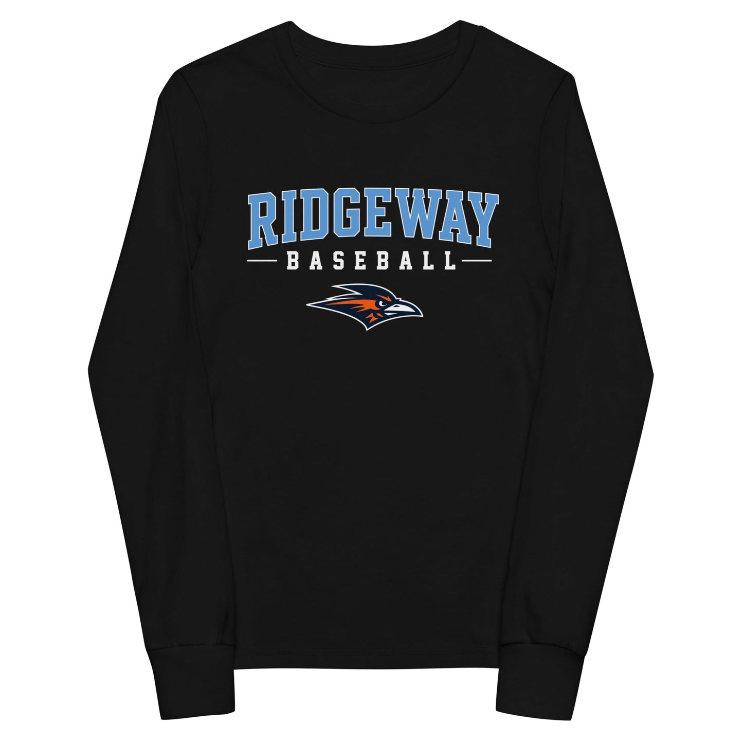 Performance | Youth Long Sleeve T-Shirt | Ridgeway High School Baseball | Athletics Logo
