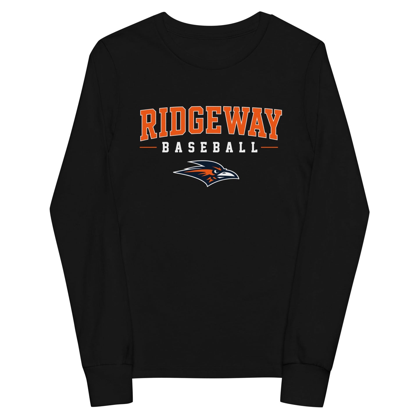 Performance | Youth Long Sleeve T-Shirt | Ridgeway High School Baseball | Emblem Logo