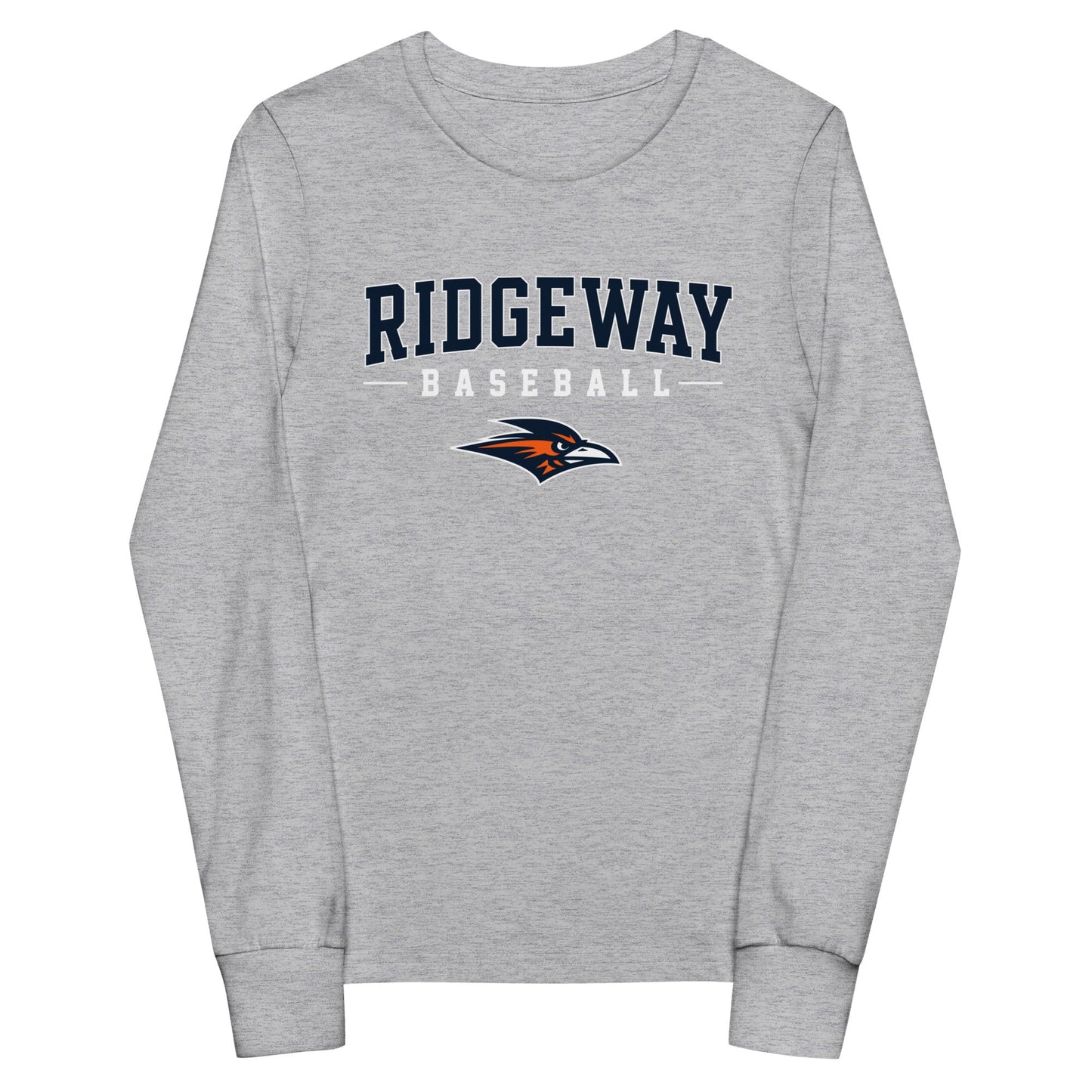 Performance | Youth Long Sleeve T-Shirt | Ridgeway High School Baseball | Modern Script Logo