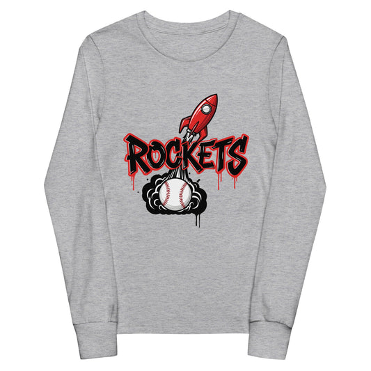 Performance | Youth Long Sleeve T-Shirt | Rockets Baseball | Alt Logo