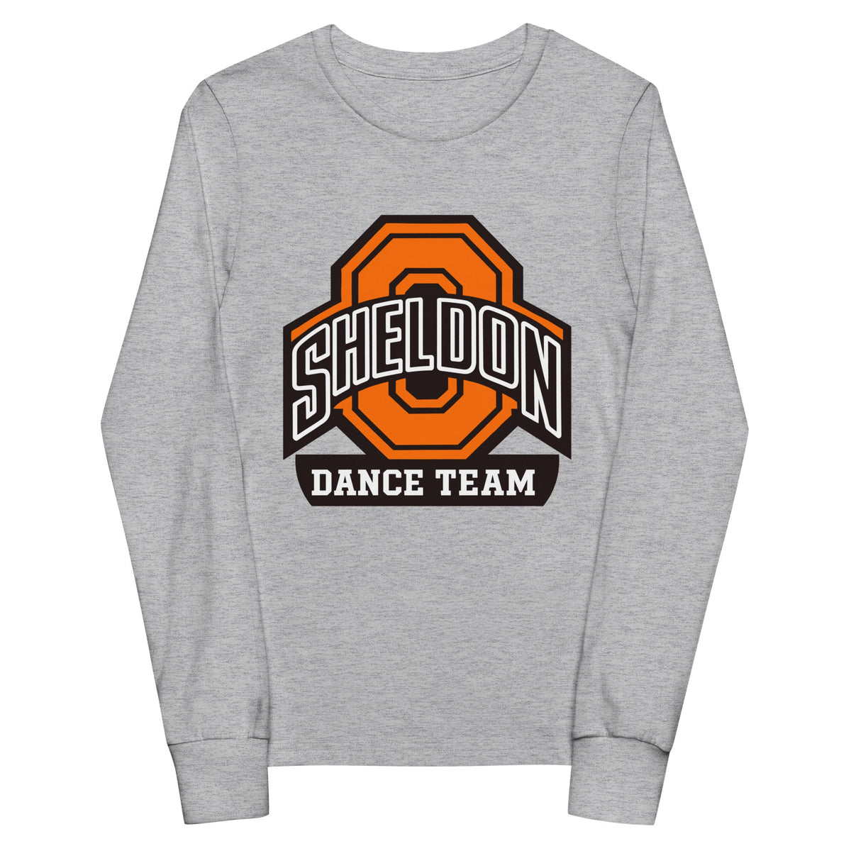 Performance | Youth Long Sleeve T-Shirt | Sheldon Dance Team | Emblem Logo