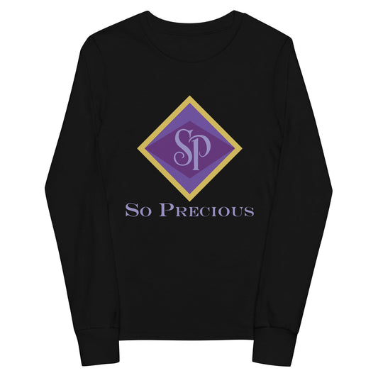 Performance | Youth Long Sleeve T-Shirt | So Precious Goods | Amethyst Aura Logo