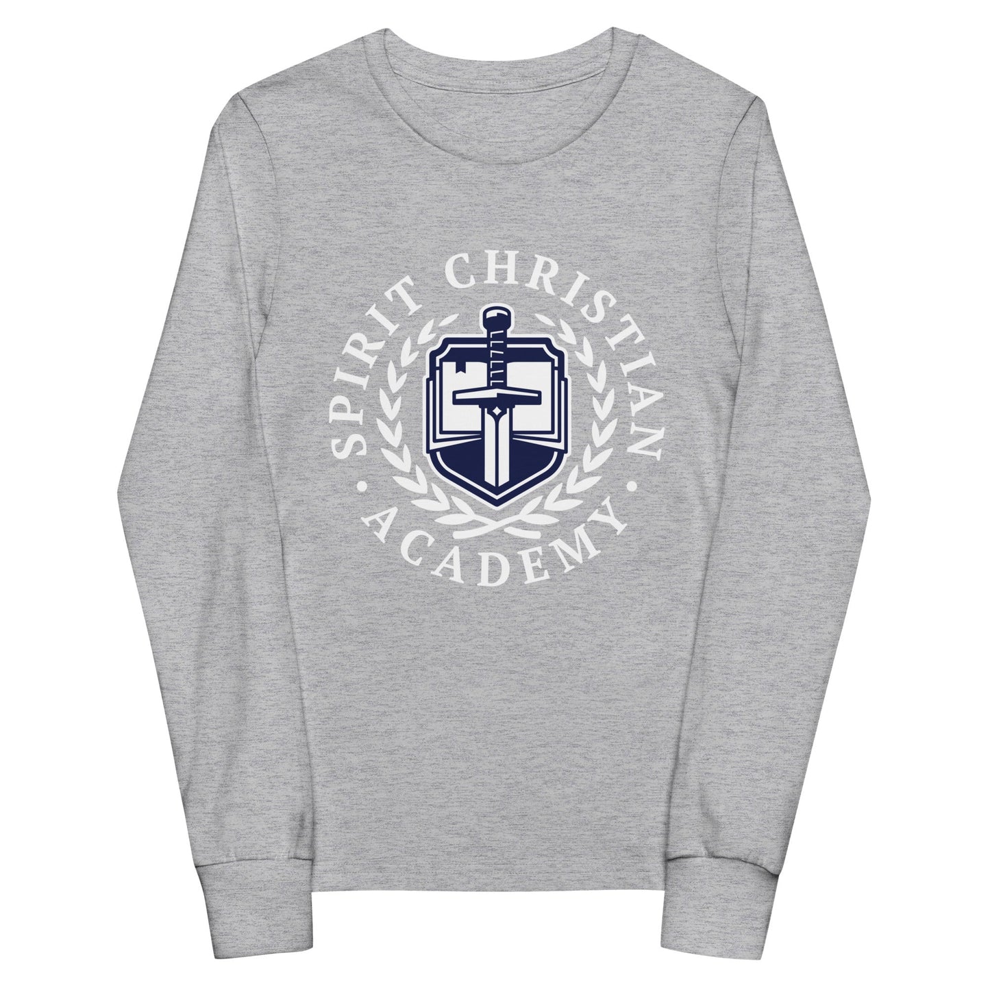 Performance | Youth Long Sleeve T-Shirt | Spirit Christian Academy | White Script Logo