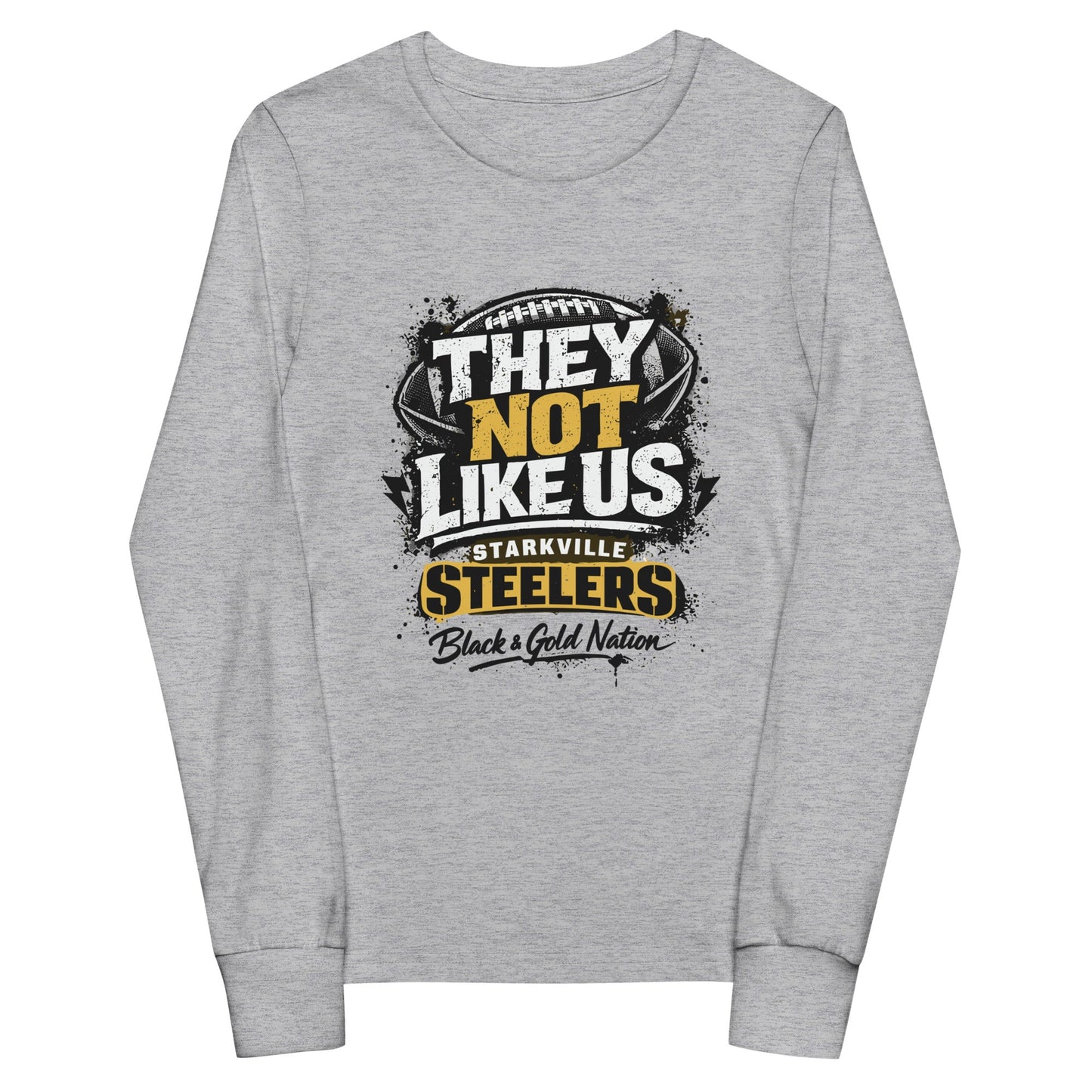 Performance | Youth Long Sleeve T-Shirt | Starkville Steelers | They Not Like Us Logo