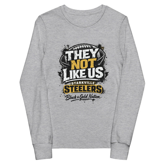 Performance | Youth Long Sleeve T-Shirt | Starkville Steelers | They Not Like Us Logo
