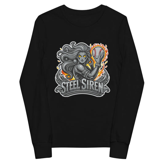 Performance | Youth Long Sleeve T-Shirt | STEEL SIREN | Mascot Logo