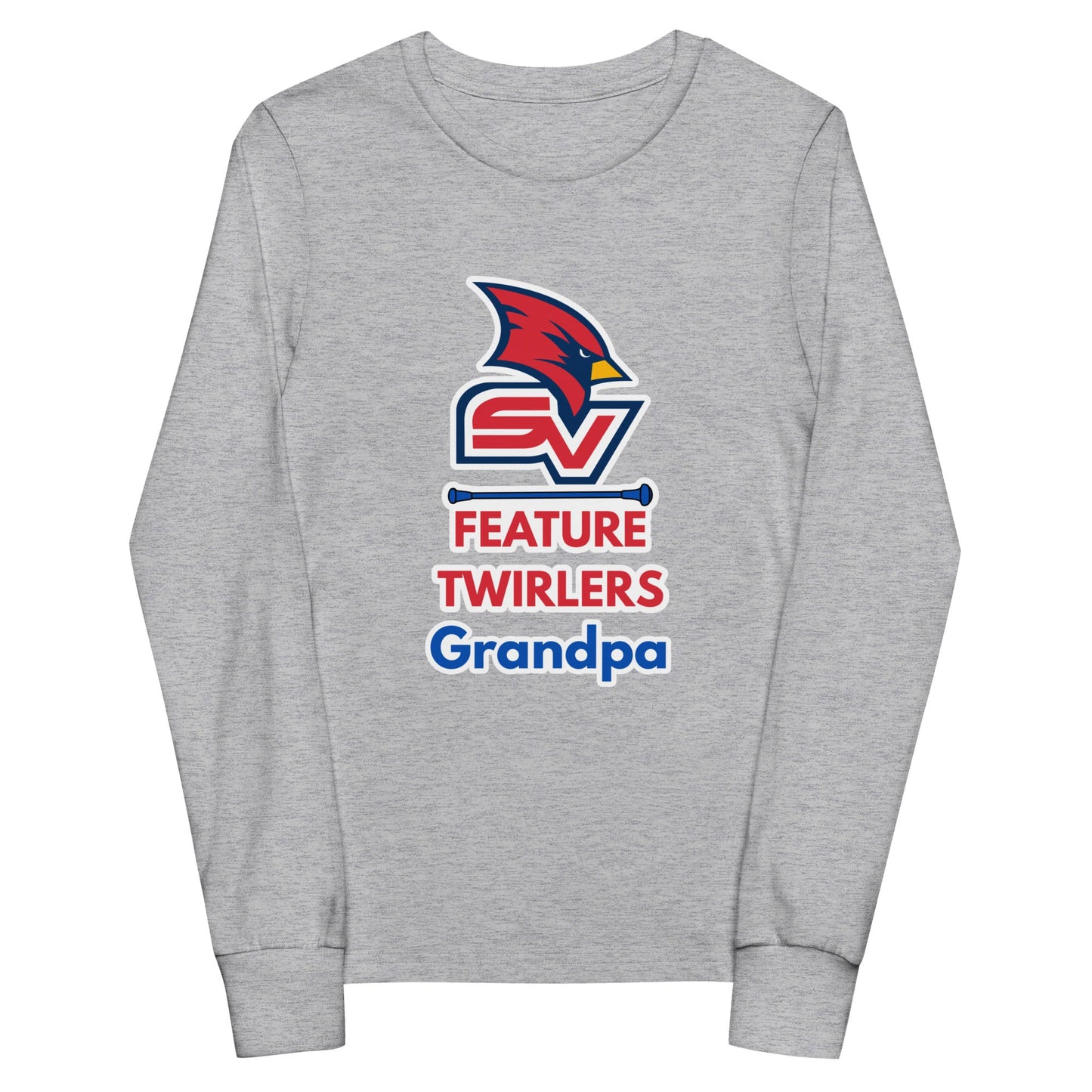 Performance | Youth Long Sleeve T-Shirt | SVSU Feature twirlers | Grandpa Logo