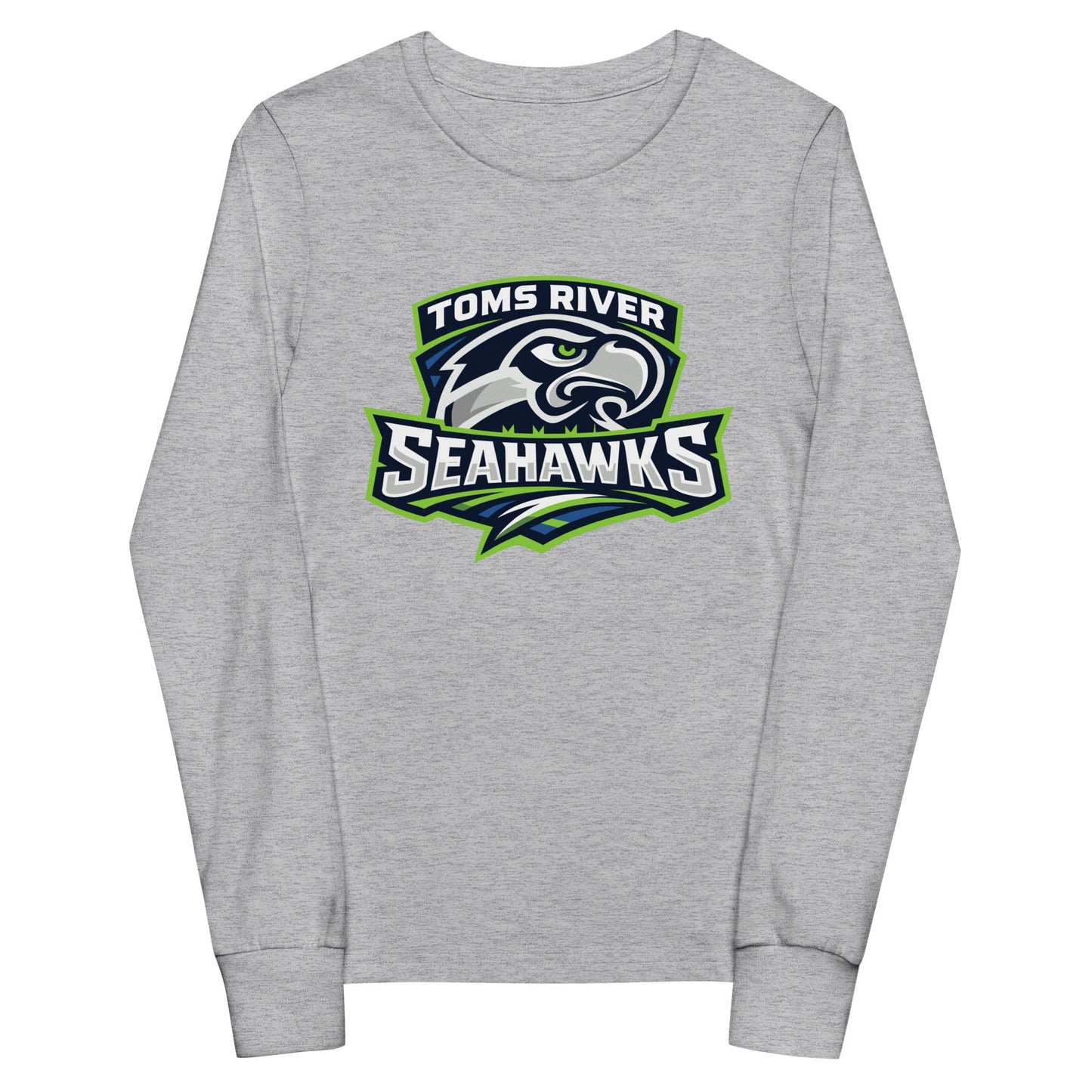 Performance | Youth Long Sleeve T-Shirt | Toms River Seahawks | Mascot Script Logo