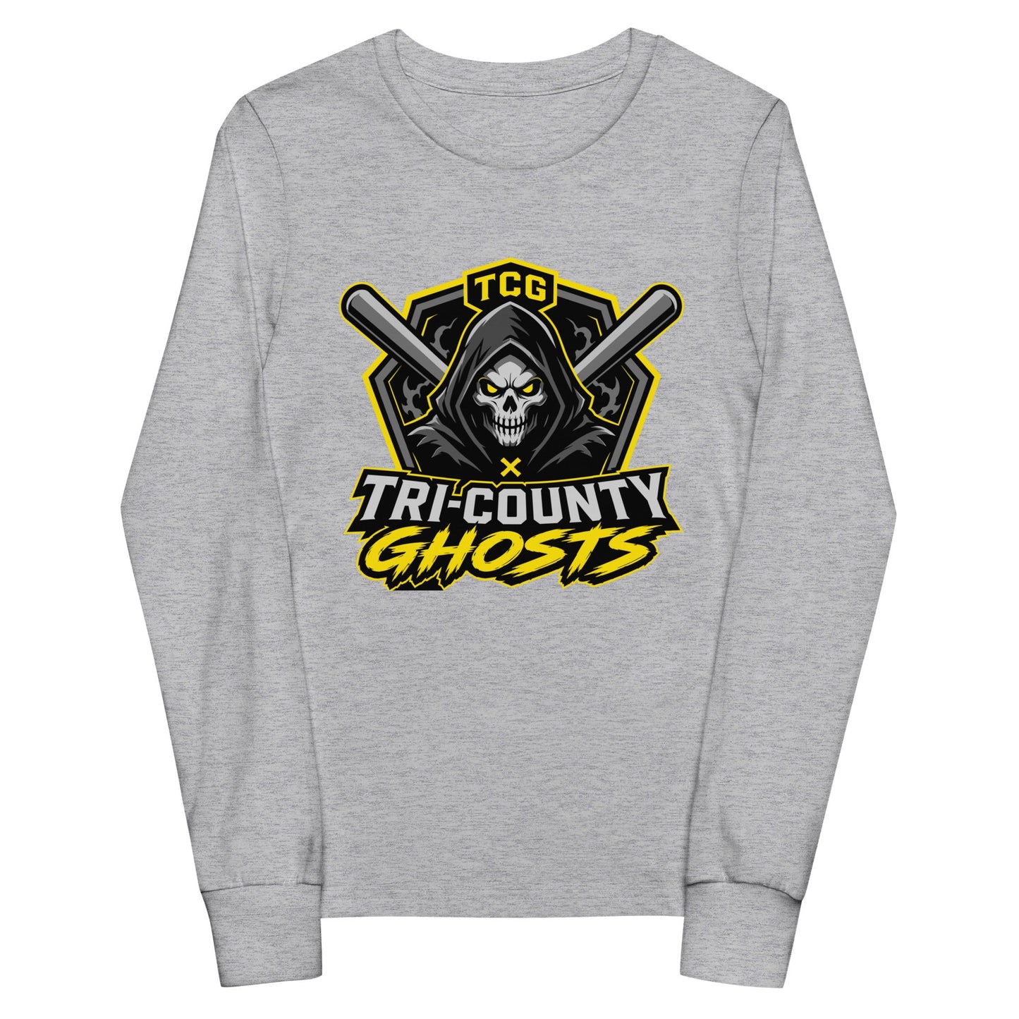 Performance | Youth Long Sleeve T-Shirt | Tri-County Ghosts | Vanguard Ghosts Logo